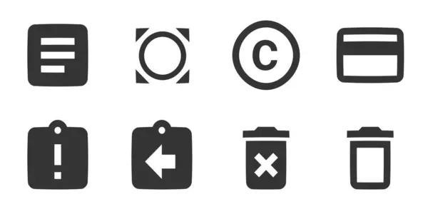 Set Icons Actions Line Icons Collection Outline Isolated Signs Mobile — Stock Vector