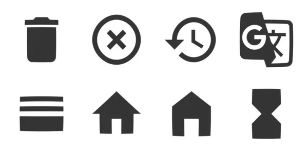 Set Von Symbolen Aktionen Liniensymbole Sammlung Modernen Trend Stil Für — Stockvektor