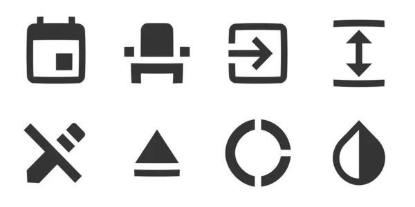 Conjunto Iconos Acciones Conjunto Iconos Soluciones Empresariales Creativas Establecer Icono — Vector de stock
