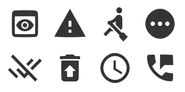 Set Von Symbolen Aktionen Liniensymbole Sammlung Setzen Sie Das Qualitätssymbol — Stockvektor