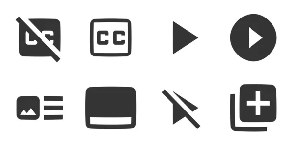 Set Von Symbolen Audio Und Video Line Icons Sammlung Setzen — Stockvektor