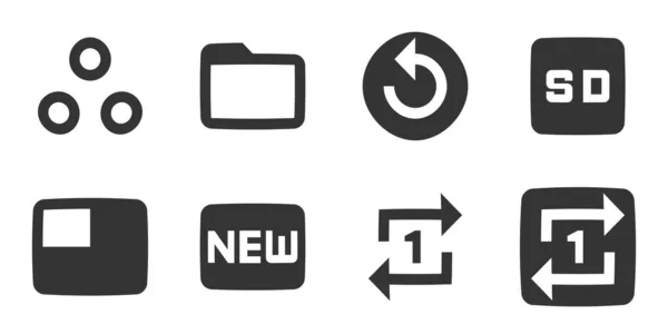 Set Von Symbolen Audio Und Video Kreative Unternehmenslösungen Icon Set — Stockvektor