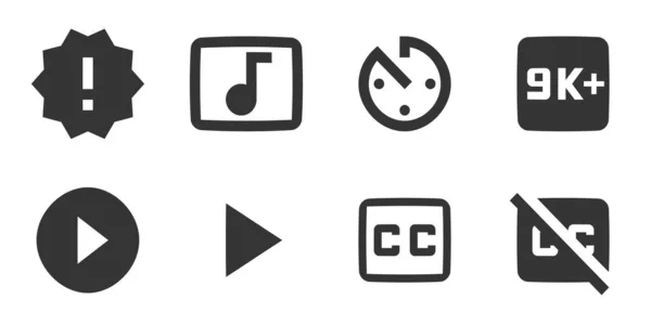 Set Von Symbolen Audio Und Video Line Icons Sammlung Einfaches — Stockvektor