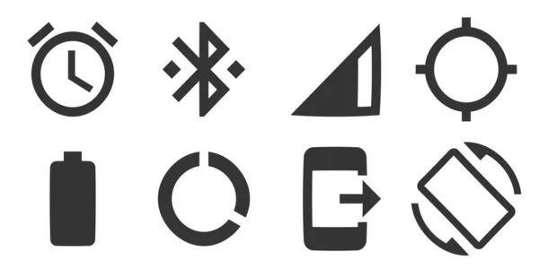 Set Mit Symbolen Gerät Vektorillustration Von Thin Line Icons Vereinzelte — Stockvektor