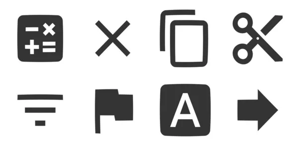 Set Van Iconen Inhoud Lijn Pictogrammen Collectie Eenvoudige Set Voor — Stockvector