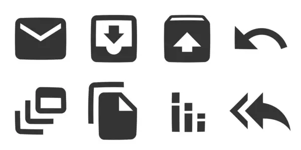 Set Van Iconen Inhoud Moderne Dunne Lijn Iconen Set Kwaliteit — Stockvector