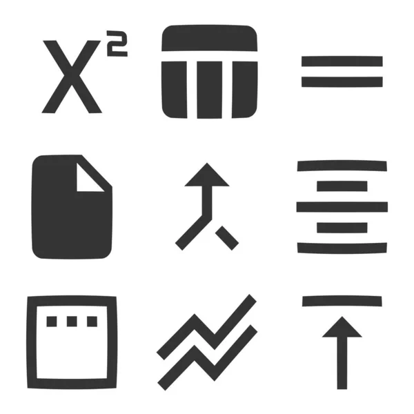 Set Von Symbolen Editor Moderne Symbole Für Dünne Linien Vereinzelte — Stockvektor