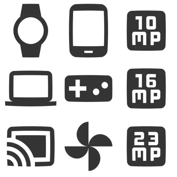 Set Von Symbolen Hardware Moderne Symbole Für Dünne Linien Vereinzelte — Stockvektor
