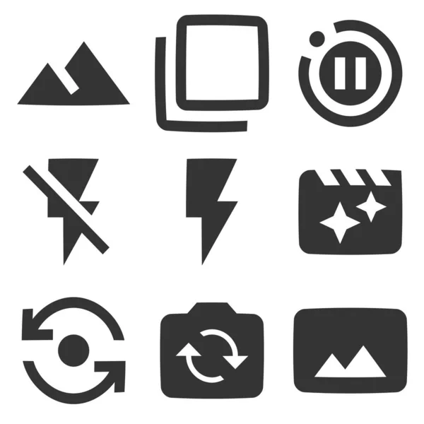 Set Von Symbolen Bild Eine Reihe Von Vektorsymbolen Vereinzelte Anzeichen — Stockvektor