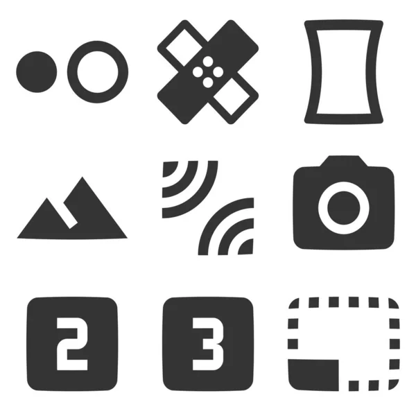 Set Von Symbolen Bild Creative Business Solutions Icon Set Vereinzelte — Stockvektor
