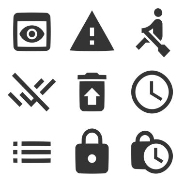 9 simge eylemi. Vektör koleksiyonu ince çizgi Web simgesi. Kalite simgesini ayarla. mobil ve web için. İnce doldurulmuş simgeler paketi. Vektör illüstrasyonu