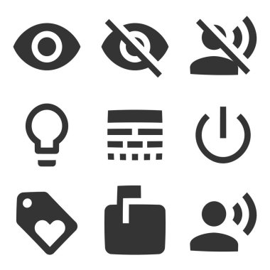 9 simge eylemi. Bir set vektör simgeleri. Modern moda tarzında. Doğrusal semboller ayarlandı. Büyük UI simgesi seti. Vektör illüstrasyonu