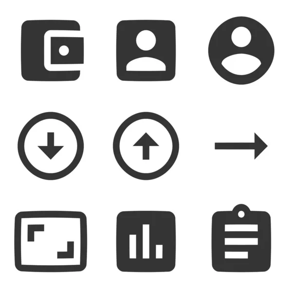 Set Van Iconen Acties Creatieve Zakelijke Oplossingen Icoon Set Eenvoudige — Stockvector