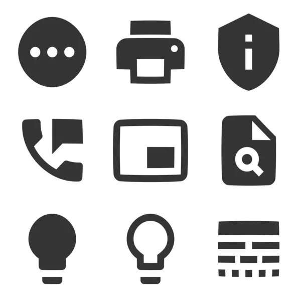 Set Von Symbolen Aktionen Creative Business Solutions Icon Set Einfaches — Stockvektor