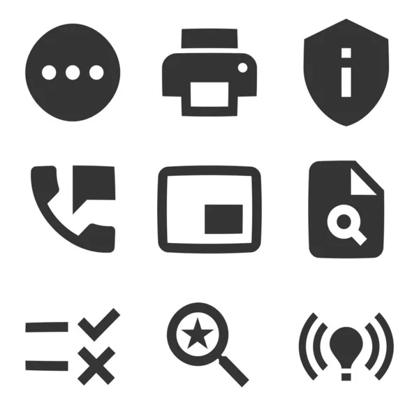 Set Icons Actions Set Vector Icons Simple Set Linear Symbols — Stock Vector