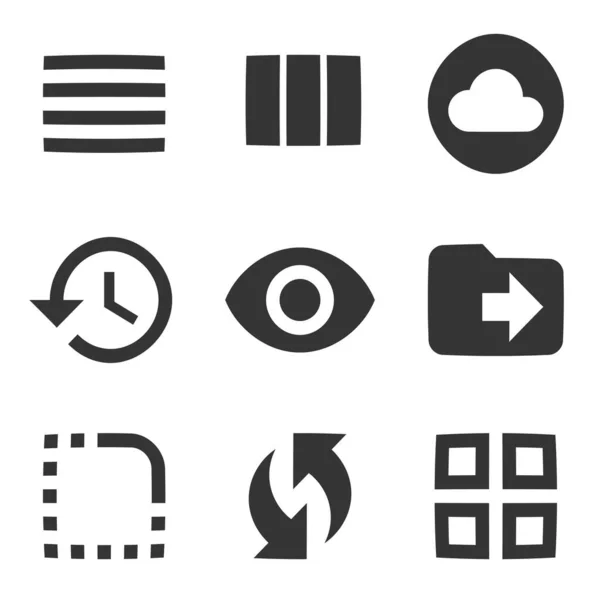 Set Von Symbolen Aktionen Vektorillustration Von Thin Line Icons Modernen — Stockvektor