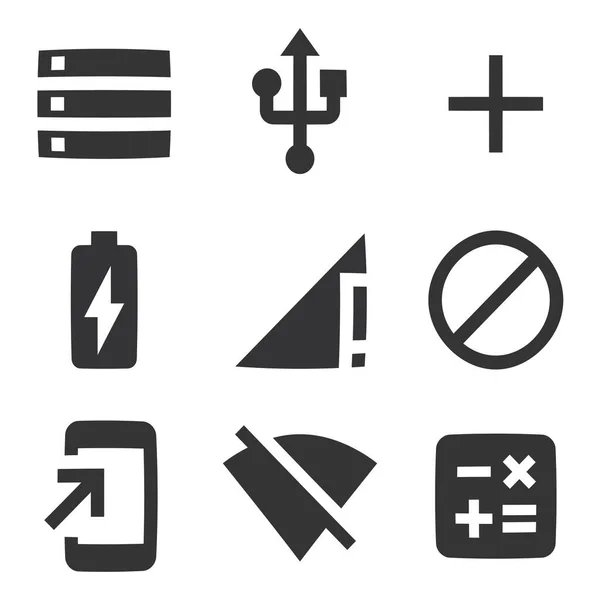 Set Von Symbolen Gerät Creative Business Solutions Icon Set Vereinzelte — Stockvektor