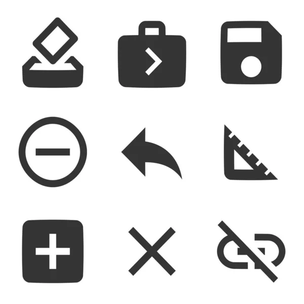 Set Von Symbolen Gerät Creative Business Solutions Icon Set Modernen — Stockvektor