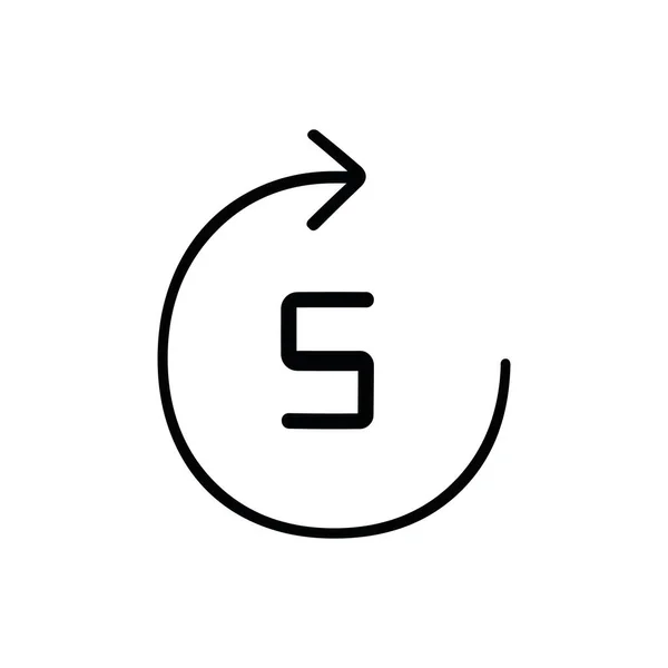 Значок Business Line Очертания Изолированного Знака Линейная Икона Большой Значок — стоковый вектор