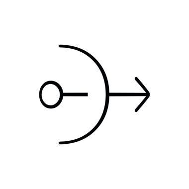 İnce çizgi simgesinin İş Vektörü çizimi. Basit bir ikon. Doğrusal simge. İnce doldurulmuş simge. Vektör illüstrasyonu