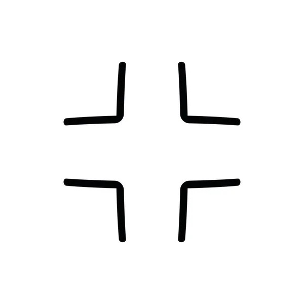 Ікона Бізнес Рішень Окремі Знаки Лінійні Символи Велика Ікона Лунок — стоковий вектор