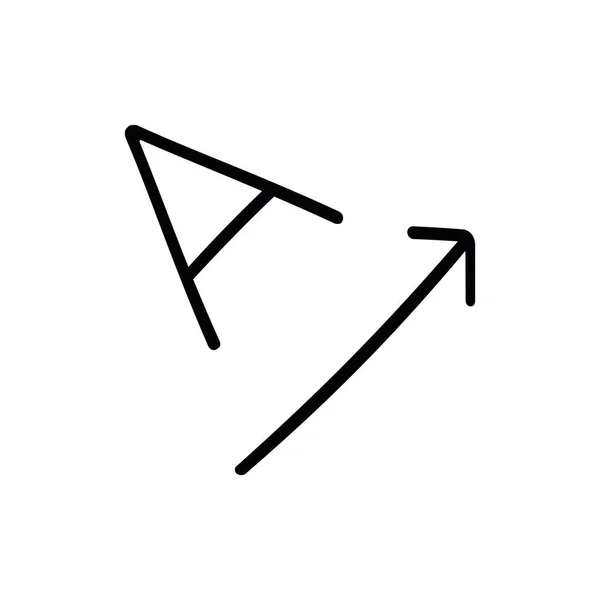 Иконка Бизнес Решений Очертания Изолированного Знака Линейная Икона Большой Значок — стоковый вектор