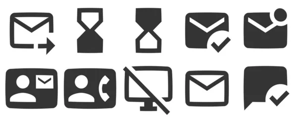 Satz Von Symbolen Text Editor Creative Business Solutions Icon Set — Stockvektor