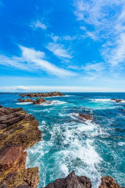 Jogashima Japonya 'da yaz plajında