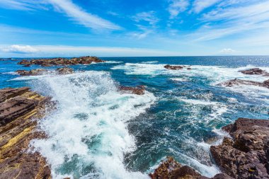 Jogashima Japonya 'da yaz plajında