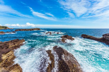 Jogashima Japonya 'da yaz plajında