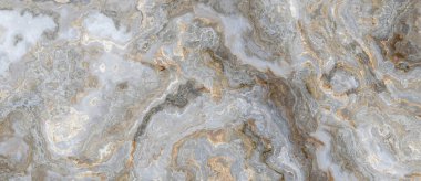 Kıvırcık gri ve altın damarlı beyaz mermer desenli. Soyut doku ve arkaplan. 2B illüstrasyon