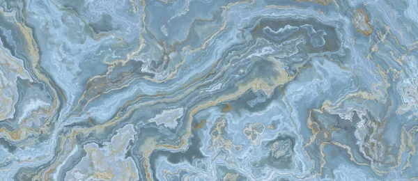 Голубой Оникс Высокого Разрешения Золотыми Включениями Абстрактный Фон Текстура Иллюстрация — стоковое фото