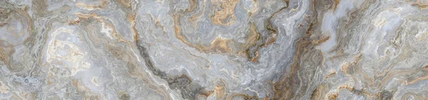 Белый Мраморный Узор Вьющимися Серыми Золотыми Венами Абстрактная Текстура Фон — стоковое фото