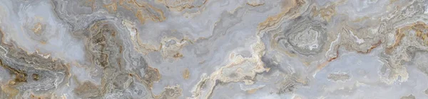 stock image White marble pattern with curly grey and gold veins. Abstract texture and background. 2D illustration