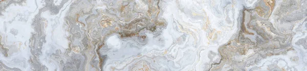 Patrón Mármol Blanco Con Vetas Rizadas Grises Doradas Textura Abstracta — Foto de Stock