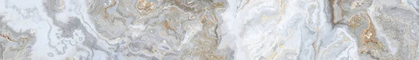 Weißes Marmormuster Mit Lockigen Grauen Und Goldenen Adern Abstrakte Textur — Stockfoto