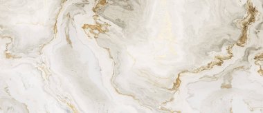 Beyaz mermer desenli, kıvırcık altın kaplamalı. Soyut doku ve arkaplan. 2 boyutlu illüstrasyon