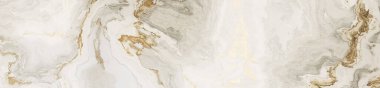 Beyaz mermer desenli, kıvırcık altın kaplamalı. Soyut doku ve arkaplan. 2 boyutlu illüstrasyon