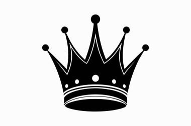 Kraliyet lüks taç vektör siluet simgesi konsepti.