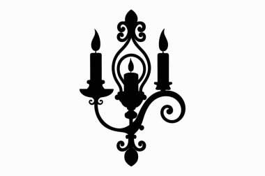 Güzel Duvar siluet Vektör sanat çizimini minimalist siyah fener ile kaplıyor. 