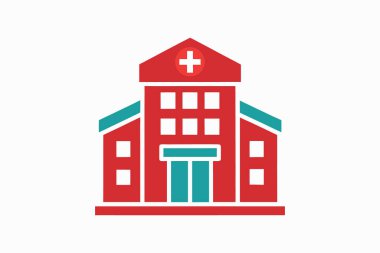 Hemşireler Günü Tıp Evi logo ikonu vektör sanat çizimi