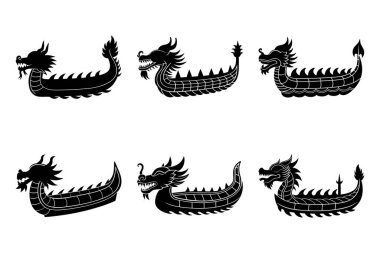 ejderha vektör simgeleri ayarlandı