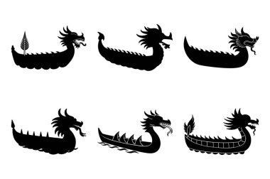 vektör çizim ejderha seti