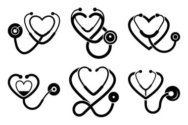 Kalp ve kalp hazır. vektör illüstrasyonu.