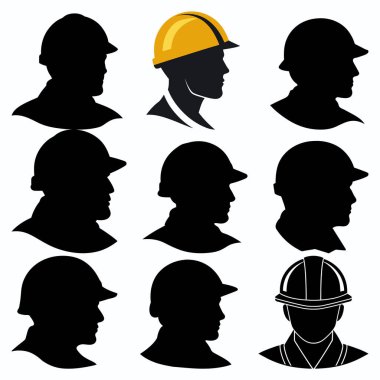 Farklı mesleklerden simgeler, vektör çizim set