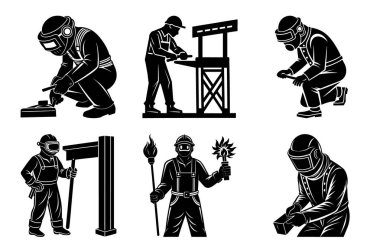 Araç simgeli inşaat işçisi