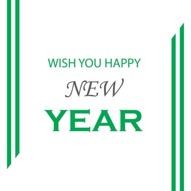 Wish You Happy New Year 2025 clipart