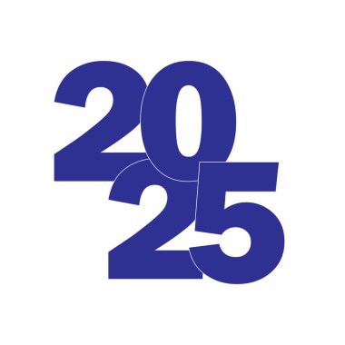Yıl 2025 - Yeni Yıl 2025 Renkli Vektör