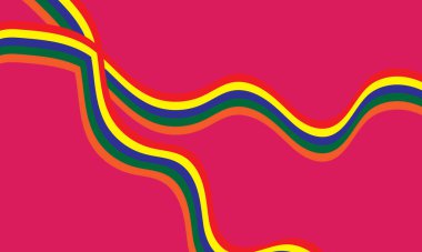 dalga ve eğri çizgileri olan soyut vektör arkaplanı