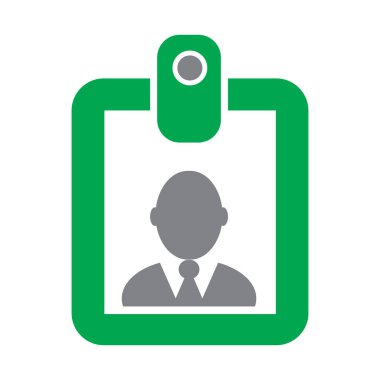 Çalışan Kimliği Kart simgesi simgesi Vektör sanatı ve çizimi